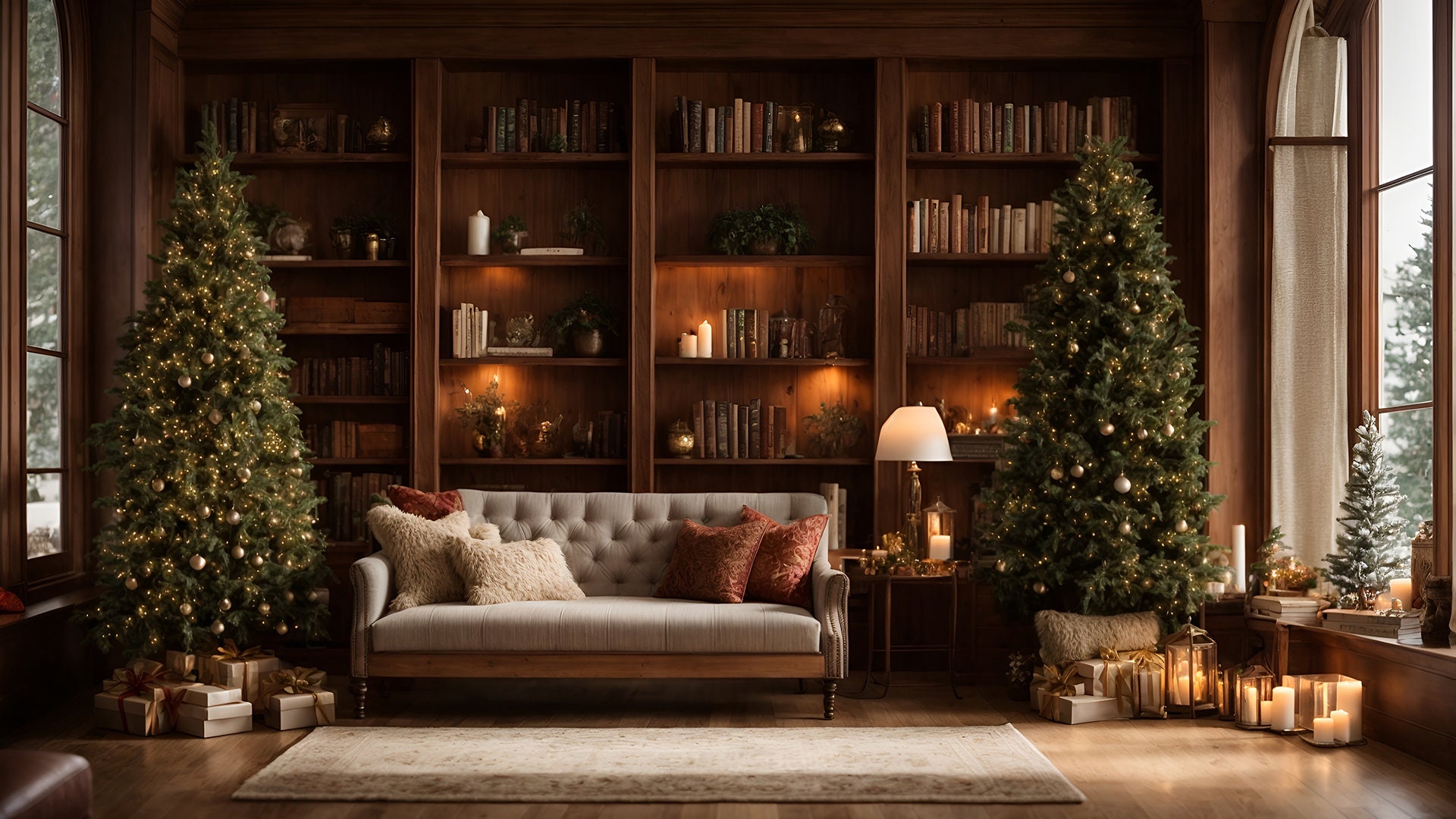 Christmas Background for Zoom Meetings, Holiday Virtual Zoom Background