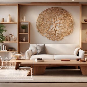 Zen Calming Background for Zoom and MS Teams Meetings, Modern Office Virtual Zoom Background for Therapists in a 16:9 ratio, Calm Minimalist