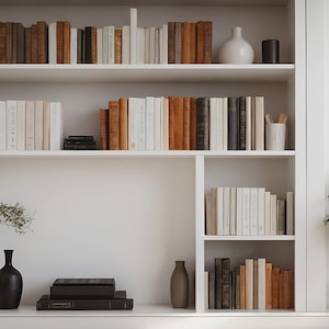 Professional White Shelving and Natural Window Light, Modern Background for Zoom, Microsoft Teams, Webex, Skype Home Office Backdrop image 1