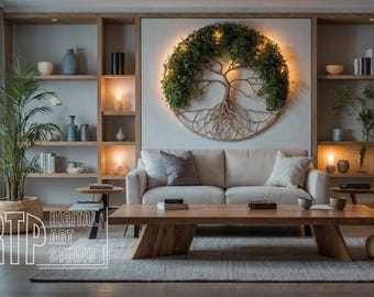 Fondo zen relajante para reuniones de Zoom y MS Teams, fondo virtual de Zoom de oficina moderno para terapeutas, minimalista tranquilo, paz interior