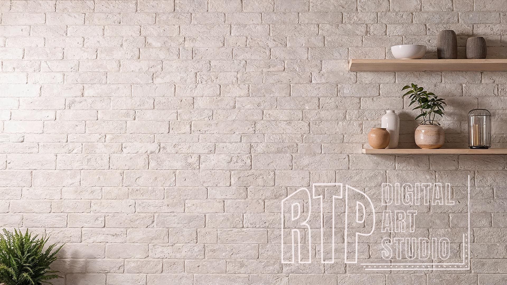Minimalist Brick Wall Virtual Background for Zoom, MS Teams Meetings ...