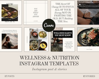 Wellness Instagram Template | Instagram Template | Instagram Template Canva | Instagram Template Business | Instagram Story | Instagram Post
