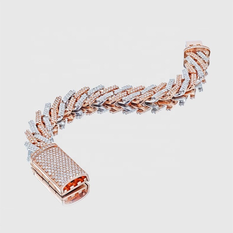 13mm Cuban Link Diamond Bracelet Real VVS GRA Certified Lab Diamonds