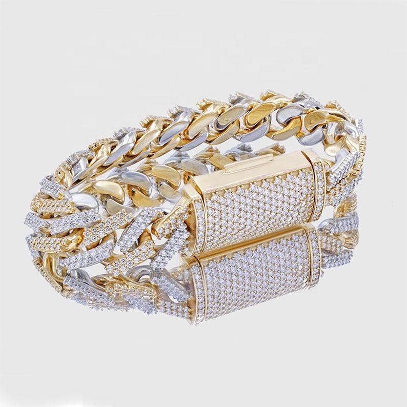 13mm Cuban Link Diamond Bracelet Real VVS GRA Certified Lab Diamonds