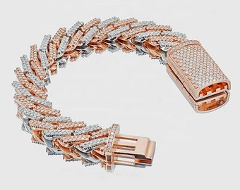 13mm Cuban Link Diamond Bracelet Real VVS GRA Certified Lab Diamonds - Bust down Highest Quality