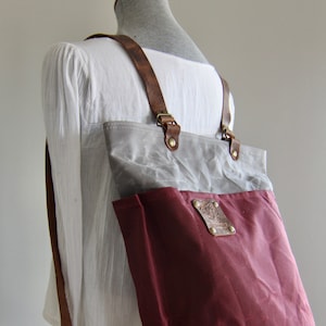 Organic Waxed Canvas Utility Backpack Bucket Bag