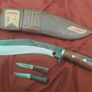 11-inch long blade Cheetlange traditional handmade kukri-kukri knife-khukuri made in Nepal-balance tempered-Sharpen knife ready for use.
