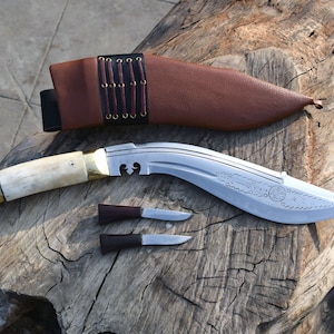 Bhojpuri balance (kość) - ostrze 12 cali - Beast kukri - khukuri - ręcznie robiony gurkha kukri, z Nepalu - w pełni hartowany - naostrzony