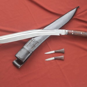 19  inches long blade  Sirupate Beast handmade gurkha kukri knife-from Nepal-Full tang handle-Tempered-Sharpen Ready for use.