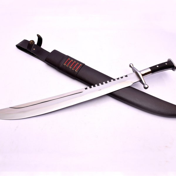 Épée machette de 20 pouces, épée faite main-couteau machette- pleine soie, couteau à lame fixe-fabriqué au Népal