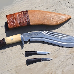 10,5 cala cztery pełniejsze ganjawa-ręcznie robiony nóż Gurkha kukri-noże z Nepalu-pełny trzpień kukri-hartowany-ostrzony