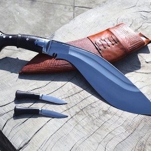 12,5 cala Angkhola Ganjawal, ręcznie robione kukri-khukuri-ręcznie robione gurkha kukri, z Nepalu-balans hartowane-ostrzone