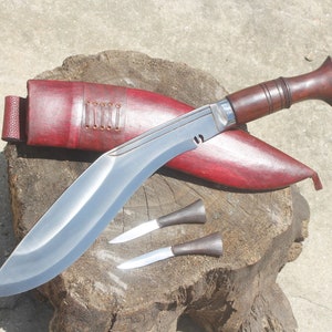 13 Inches long blade Special angkhola, handmade kukri-kukri knife-khukuri made in Nepal-balance tempered-Sharpen knife ready for use.