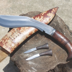 12 Inches long blade panawal angkhola, handmade kukri-kukri knife-khukuri made in Nepal-balance tempered-Sharpen knife ready for use.
