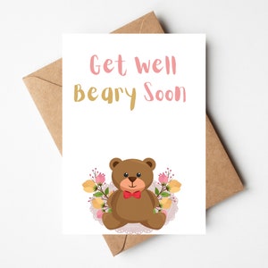 Watercolor Teddy Bear And Heart Feel Better Soon Greeting Card, Get Well  Soon Greeting Cards, Feel Better Soon Greeting Cards