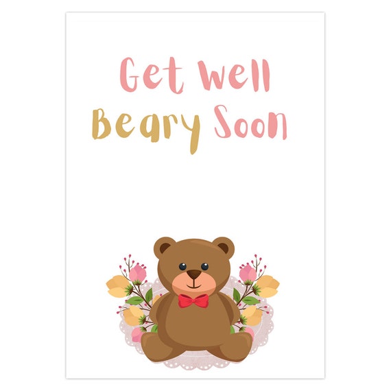 Get Well Bear get well soon card