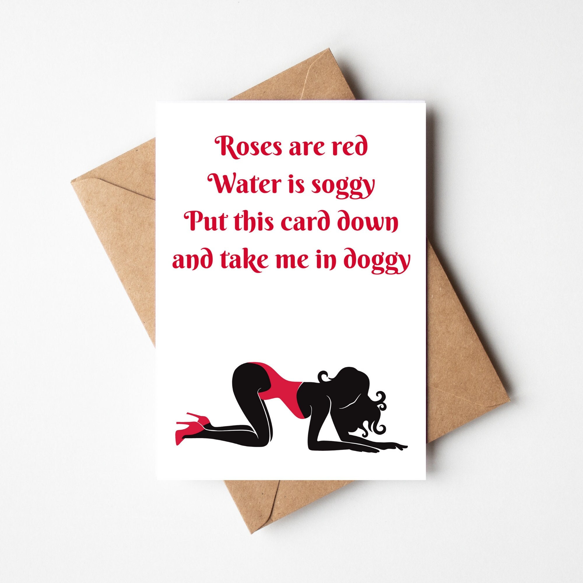 Naughty Valentines Day Card Doggy Style Naughty