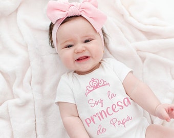 Baby Long Sleeve Shirt Baby Shirt Papas Little Princess Girls Shirt moonworks ® 