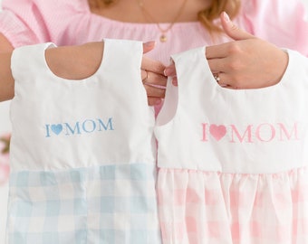 Sibling I Love Mom Romper for Mother's Day, Sizes Preemie and Newborn to Toddler