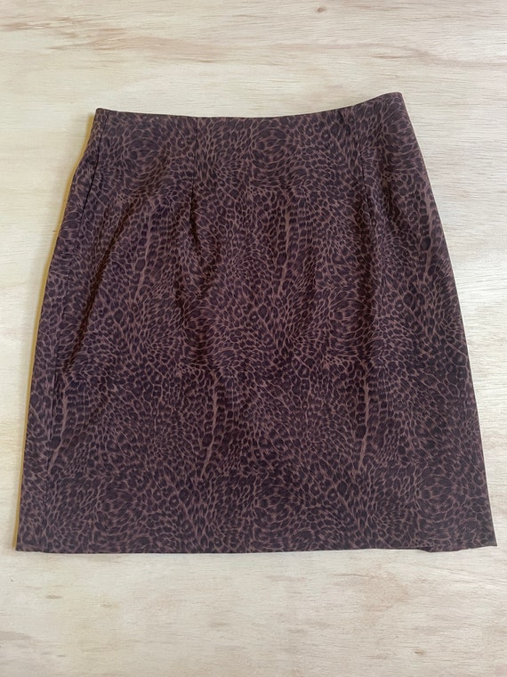 Vintage Leopard Print Mini Skirt - image 1