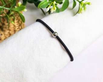 Round Bead 2.5mm Elastic Cord Bracelet  |  Stretchy Cord Bracelet  |  Adjustable Stretch Bracelet
