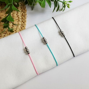 Elastic Cord Bracelet with Sliding Beads  |   Fidget Bracelet  |  Adjustable Stretch Bracelet