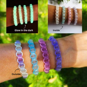 Kids Colour Changing Fidget Bracelet  |  Glow in the Dark Bead Bracelet  |  Cord Bracelet  | Adjustable String Bracelet  | Sensory Bracelet
