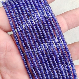 AAA Natural Blue Sapphire Smooth Rondelle Beads | Blue Sapphire Beads | Sapphire Beads | Wholesale Beads | Sapphire Gemstone For Jewelry |