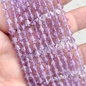 AAA Natural Brazilian Amethyst Faceted Teardrop Beads | 13&quot; Purple Amethyst Straight Drill Briolette | Wholesale Beads For Jewelry Making |