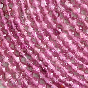 Rare Natural Pink Tourmaline Faceted Beads | 13&quot; Tourmaline Beads | Tourmaline Briolette Beads For Jewelry Making | Tourmaline Teardrop |