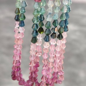 AAA+ Very Rare Multi Tourmaline Faceted Beads | 13&quot; Tourmaline Beads | Tourmaline Beads For Jewelry Making Necklace | Tourmaline Teardrop |