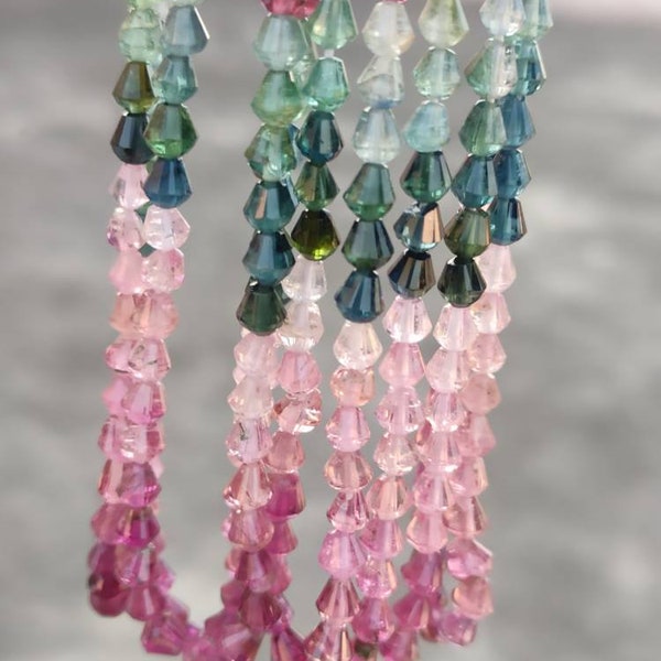 AAA+ Very Rare Multi Tourmaline Faceted Beads | 13" Tourmaline Beads | Tourmaline Beads For Jewelry Making Necklace | Tourmaline Teardrop |