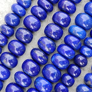 13 &quot;AAA Natürliche Lapislazuli Glatte Rondell Perlen | Blau Großhandel Edelstein Perlen Lieferanten |