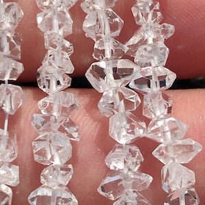 AAA+ Clear White Herkimer Diamond Quartz Nuggets | Herkimer Rough Gemstone Beads | Diamond Beads | Loose Gemstone Beads | Jewelry Making |