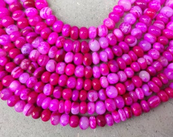 AAA, perles lisses en forme de rondelle opale rose de 16 pouces | Belles perles d'opale rose ombragée Queen | Fournisseurs de Perles d'opale en gros |