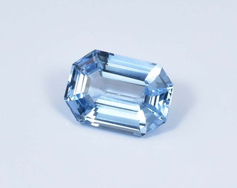 18 x 12 MM 15.95 Ct 100% Natural Blueish AQUAMARINE Ring Size Radiant Cut Loose Gemstone GIT Certified Unique & Precious Quality