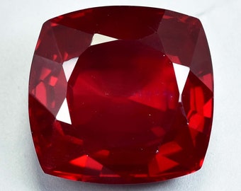 24 x 23 MM AAA+ 78.40 Ct Very Rare Natural Red Painite Cushion Cut Burmese Facet GIT Certified Gemstone Very nice Quality