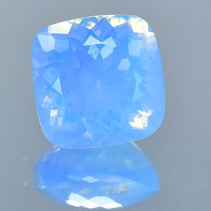 AAA HUGE 100% Natural Unheated Untreated Fire Blue Welo Opal 20.35 Ct GIT Certified Cushion Cut Gemstone Top Quality Precious Gemstone