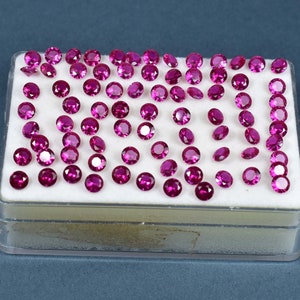 AAA+ Very Rare Natural Red Painite Round Cut 20 Pieces Lot Burmese Facet GIT Certified Gemstone Very nice Quality 5.00 mm