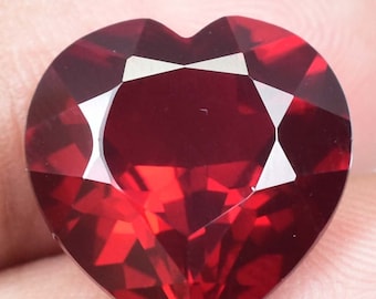 10 Ct 100% Natural Ceylon Red Spinel Prerfect Heart Cut Loose Gemstone With Free (GIT) Certified Very Good Quality 13 x 7  mm