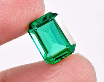 16 x 12 mm FLAWLESS GRADE 18.05 Ct 100% Natural Green Zambian Emerald Loose Radiant Cut Gems (GIT) Certified From Zambia , Treatment = None
