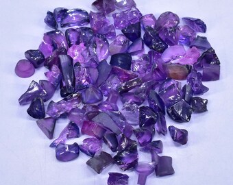 100% Natural Purple and Blue Violet Sapphire Loose Rough 1000 Ct 5 / 30 mm Lot + Free (GIT) Certified