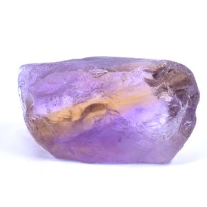 175.10 Ct Natural Bi-Color Bolivia Ametrine Untreated Earth-Mined Loose Rough (GIT) Certified Specimen High Quality 39.45 x 23.56 x 21.25 mm