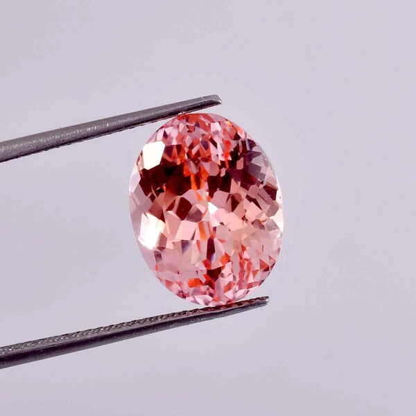 AAA Flawless 10 x 12 mm Natural Ceylon Peach Padparadscha Sapphire Loose Oval Cut 9.05 Ct Gemstone Ring And Jewelry Making GIT Certified