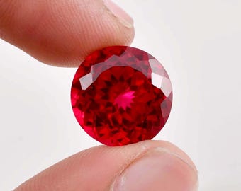 AAA+ Flawless Natural MOGOK Red Ruby, Round Cut GIT Certified Heart Touching Breathtaking Unique, Loose Gemstone, All Sizes Available