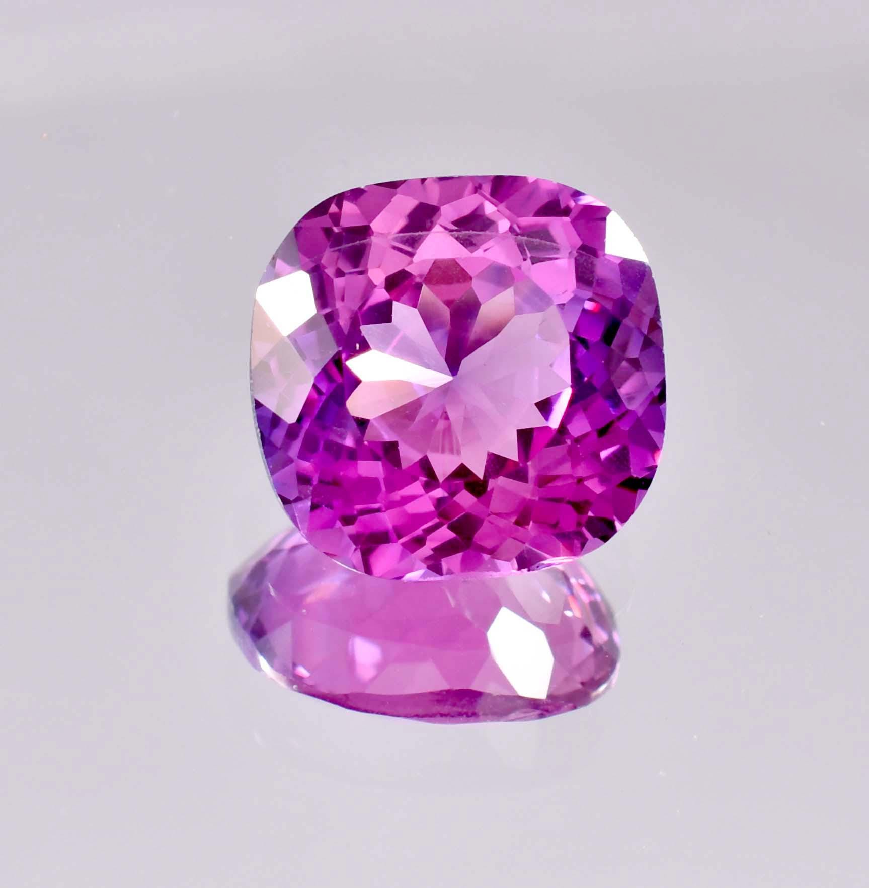 Bi-color Purple Blue Java Plum Sapphire Cushion Cut Loose Gemstone