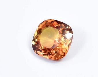 Saphir PADPARADSCHA Naturel Du Sri Lanka 80 Carats - Coupe Asscher, Non Traité, Certifié AGL