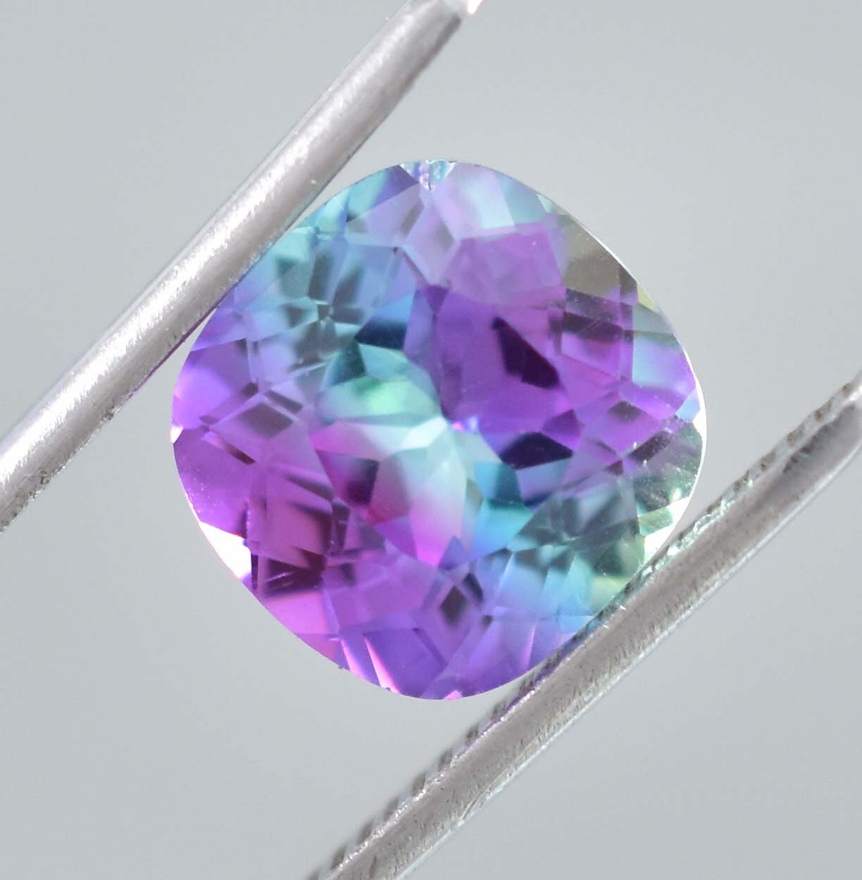 6.45 Ct Vibrant Bi-Color Green and Pink Color 100% Natural Sapphire Loose Gemstone Radiant Cut GIT Certified Making Ring & Pendent Gemstone