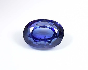 13 x 9 MM AAA+ 8,75 Ct Naturel Royal Vivid Blue Ceylan Saphir Oval Cut Loose Gemstone (GIT) Certifié Qualité Très Précieuse