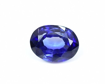 13 x 10 MM AAA+ 7.00 Ct Naturel Royal Vivid Blue Ceylan Sapphire Oval Cut Loose Gemstone (GIT) Certifié Qualité Très Précieuse